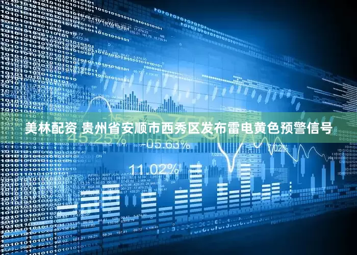 美林配资 贵州省安顺市西秀区发布雷电黄色预警信号